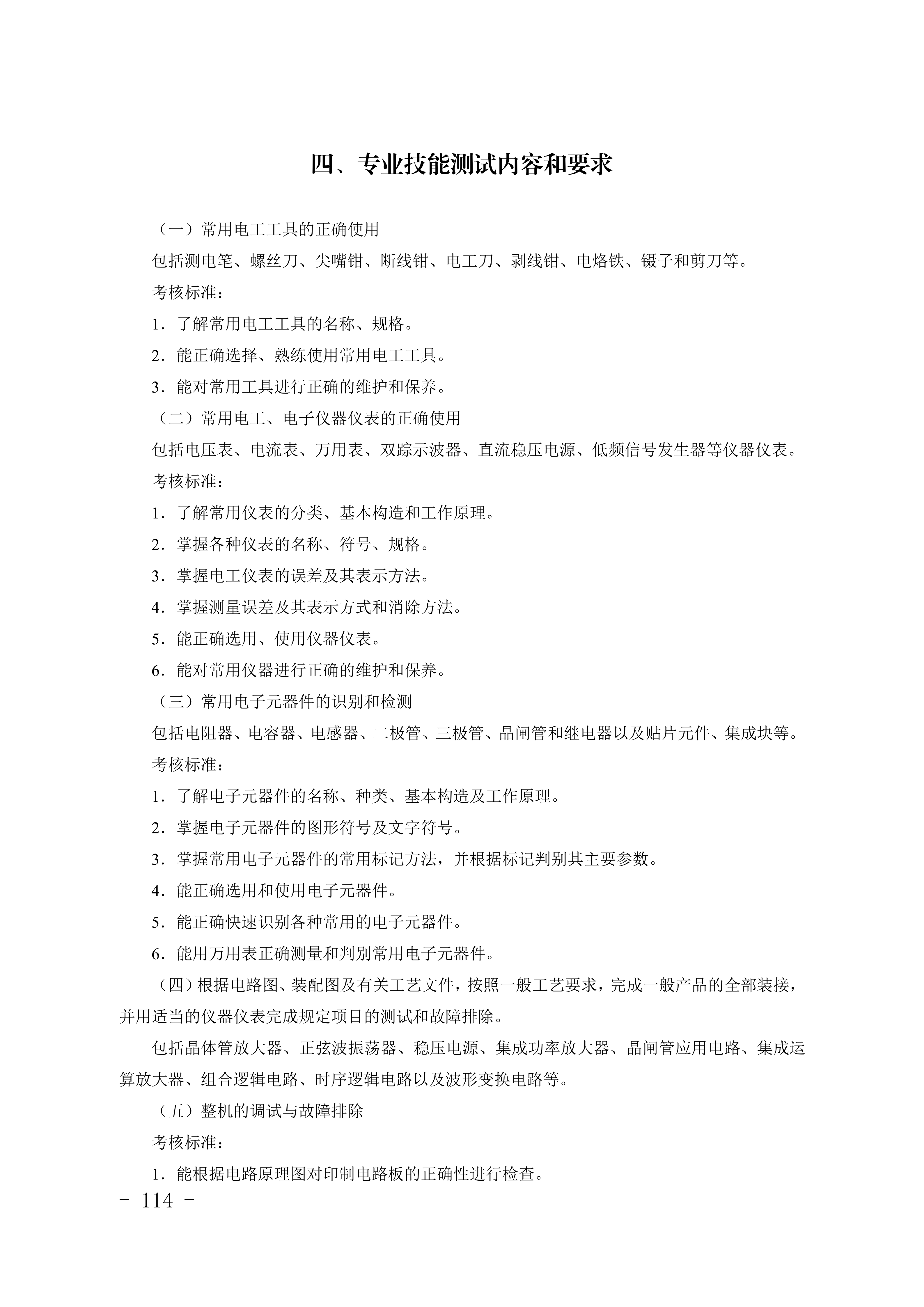 2028年河北对口升学电子电工类专业考试大纲