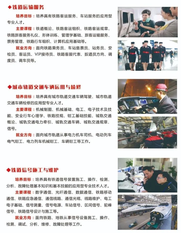 河北铁路轨道中等专业学校2024年招生专业