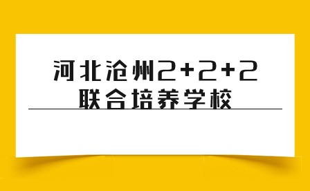 2024年河北沧州2+2+2联合培养学校?