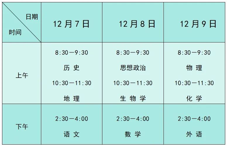 2024年下半年河北省普通高中学业水平合格性考试考前温馨提示