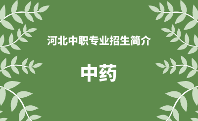 河北中职中药专业招生情况（2024年更新版）