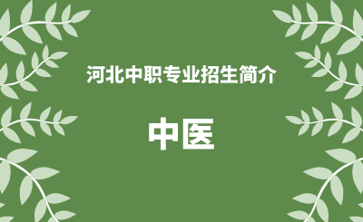 河北中职中医专业招生情况（2024年更新版）