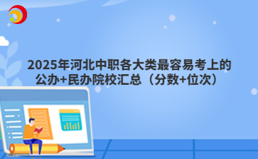 2025年河北中职各大类最容易考上的公办+民办院校汇总（分数+位次）