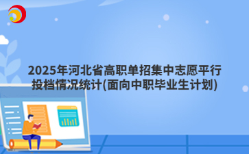 2025年河北省高职单招集中志愿平行投档情况统计(面向中职毕业生计划)
