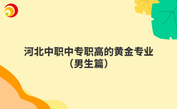 河北中职中专职高的黄金专业（男生篇）