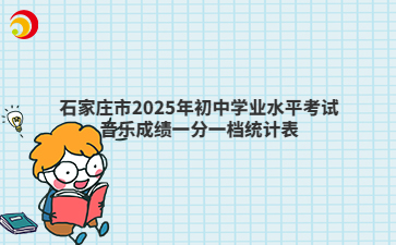 石家庄市2025年初中学业水平考试音乐成绩一分一档统计表