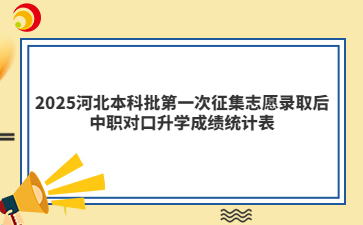 2025河北本科批第一次征集志愿录取后中职对口升学成绩统计表