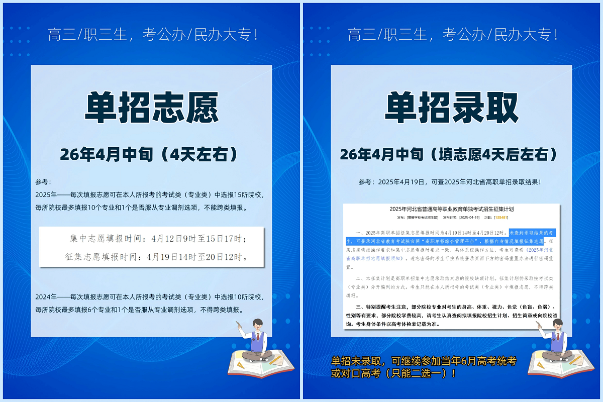 @准高三生、职三生，2026年河北省高职单招新手指南必看！