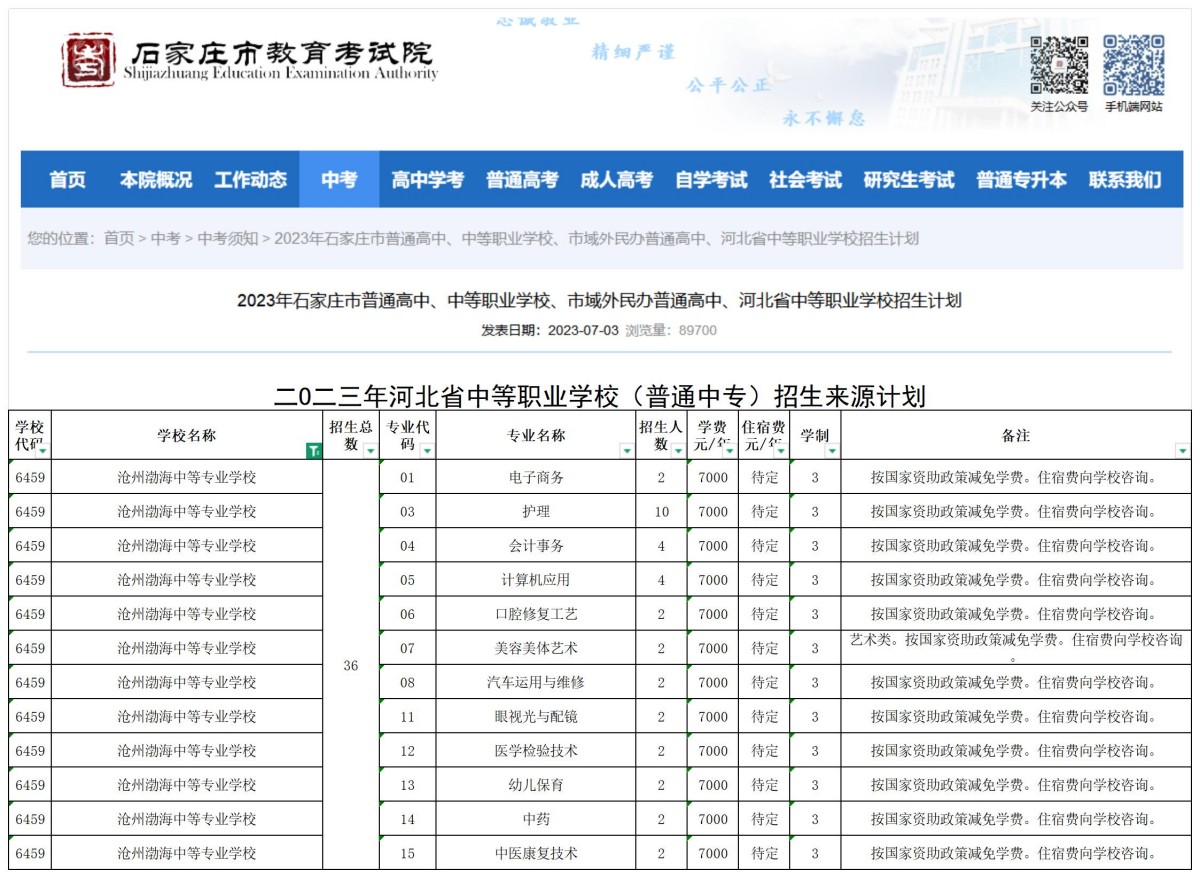 沧州渤海中等hth华体会体育米兰学校职三毕业生2026年高职单招升学指南！
